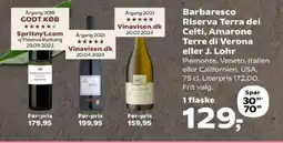 SuperBrugsen Barbaresco Riserva Terra dei Celti, Amarone Terre di Verona eller J. Lohr tilbud