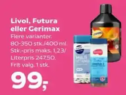 SuperBrugsen Livol, Futura eller Gerimax tilbud