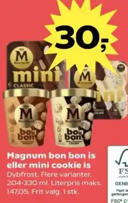SuperBrugsen Magnum bon bon is eller mini cookie is tilbud