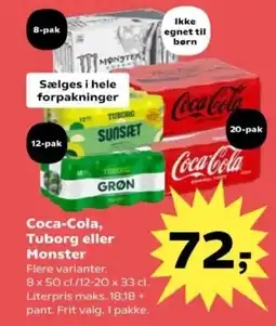 SuperBrugsen Coca-Cola, Tuborg eller Monster tilbud