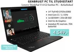 CBC Lenovo ThinkPad T14 G2 bærbar PC - Refurbished, DKK 4549 tilbud