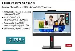 CBC Lenovo ThinkCentre TIO 24 Gen 5 23,8” skærm, DKK 2799 tilbud