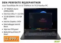 CBC Acer TravelMate P6 14 AI TMP614-54-TCO bærbar PC, DKK 12999 tilbud