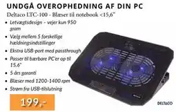 CBC Deltaco LTC-100 - Blæser til notebook tilbud