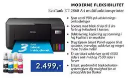 CBC EcoTank ET-2860 A4 multifunktionsprinter, DKK 2499 tilbud