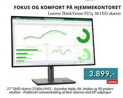 CBC Lenovo ThinkVision P27q-30 LED-skærm, DKK 3899 tilbud