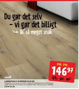 jem & fix LAMINATGULV SURPRISE PLUS EG, DKK 146.97 tilbud
