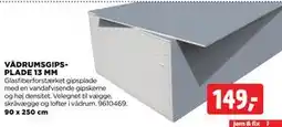 jem & fix VÅDRUMSGIPSPLADE 13 MM, DKK 149 tilbud