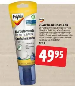 jem & fix KLAR TIL BRUG FILLER, DKK 49.95 tilbud