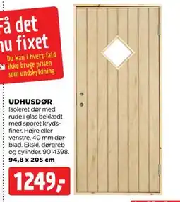 jem & fix UDHUSDØR, DKK 1249 tilbud