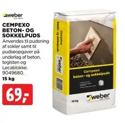 jem & fix CEMPEXO BETON OG SOKKELPUDS, DKK 69 tilbud