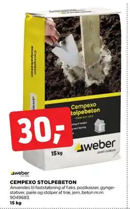 jem & fix CEMPEXO STOLPEBETON, DKK 30 tilbud