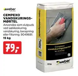 jem & fix CEMPEXO VANDSKURINGS MØRTEL, DKK 79 tilbud