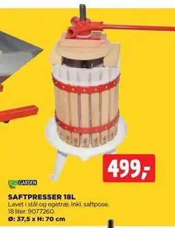 jem & fix SAFTPRESSER 18L, DKK 499 tilbud