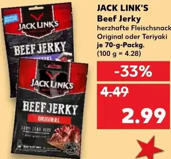 Kaufland Jack Link's Beef Jerky 70g tilbud