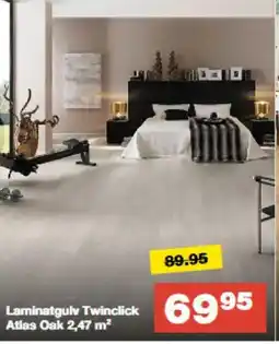 Bauhaus Laminatgulv Twinclick Atlas Oak tilbud