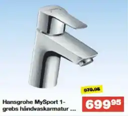Bauhaus 89995 Hansgrohe MySport 1- grebs håndvaskarmatur tilbud