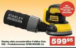 Bauhaus Stanley akku excentersliber FatMax Solo V20 - Produktnummer SFMCW220B-XJ tilbud