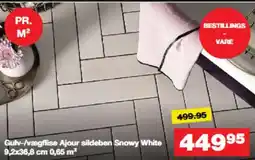 Bauhaus Gulv-/vægflise Ajour sildeben Snowy White tilbud