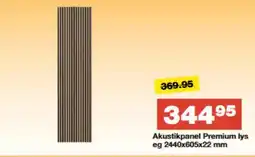 Bauhaus Akustikpanel Premium lys tilbud