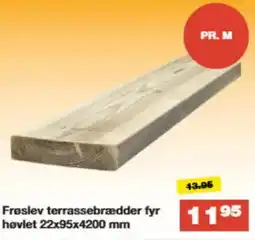 Bauhaus Frøslev terrassebrædder fyr høvlet tilbud