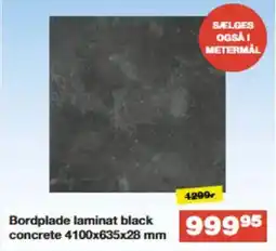 Bauhaus Bordplade laminat black concrete tilbud