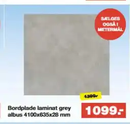 Bauhaus Bordplade laminat grey albus tilbud