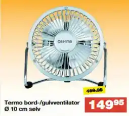Bauhaus Termo bord-/gulvventilator sølv tilbud