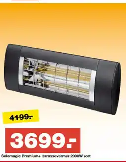 Bauhaus Solamagic Premium+ terrassevarmer 2000W sort tilbud