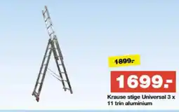 Bauhaus Krause stige Universal 3 x 11 trin aluminium tilbud