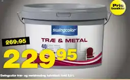 Bauhaus Swingcolor træ- og metalmaling halvblank hvid tilbud