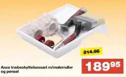 Bauhaus Anza træbeskyttelsessæt m/maleruller og pensel tilbud