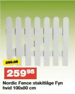 Bauhaus Nordic Fence stakitlåge Fyn hvid tilbud