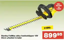 Bauhaus Stanley FatMax akku-hækkeklipper 18V u/batteri & lader tilbud