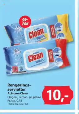 BigDollar At Home Clean Rengørings- servietter tilbud