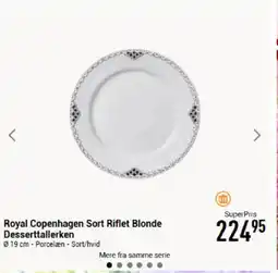 Imerco Royal Copenhagen Sort Riflet Blonde Desserttallerken tilbud