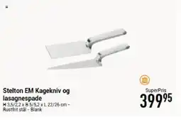 Imerco Stelton EM Kagekniv og lasagnespade tilbud