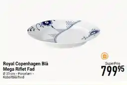 Imerco Royal Copenhagen Blå Mega Riflet Fad tilbud