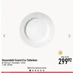 Imerco Rosendahl Grand Cru Tallerken tilbud