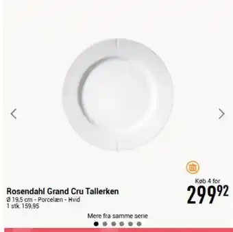 Imerco Rosendahl Grand Cru Tallerken tilbud
