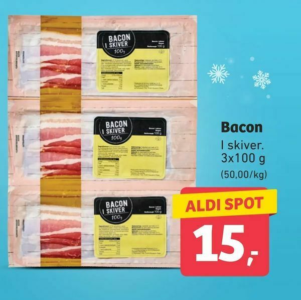 Bacon tilbud hos ALDI