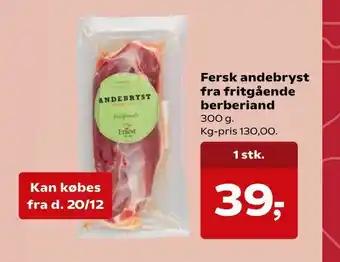 Dagli'Brugsen Fersk andebryst fra fritgående berberiand tilbud