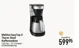 Imerco Melitta EasyTop II Therm Steel Kaffemaskine tilbud