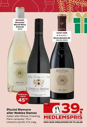 Dagli'Brugsen Piccini Memoro eller Nobles Dames tilbud