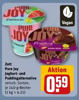 REWE DE Zott Pure Joy Joghurt- und Puddingalternative tilbud