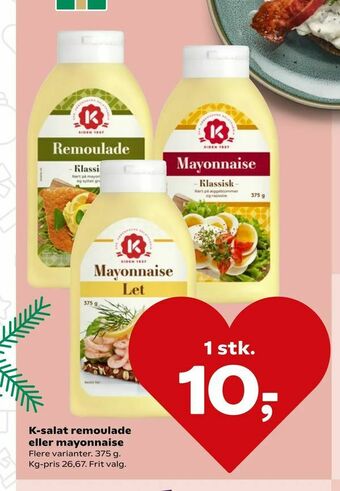 Kvickly K-salat remoulade eller mayonnaise tilbud
