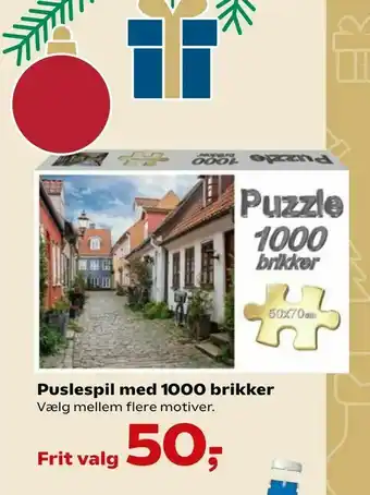 Kvickly Puslespil med 1000 brikker tilbud