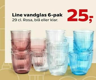 Kvickly Line vandglas 6-pak tilbud