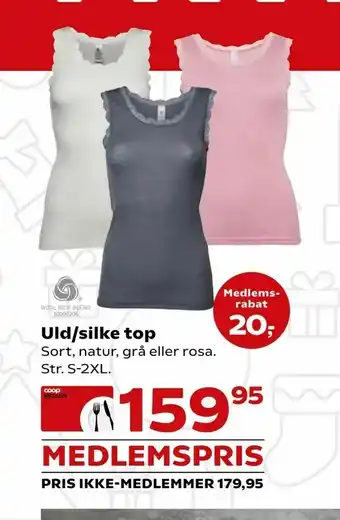 Kvickly Uld/silke top tilbud