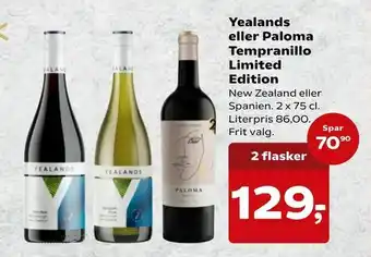 Yealands eller Paloma Tempranillo Limited Edition